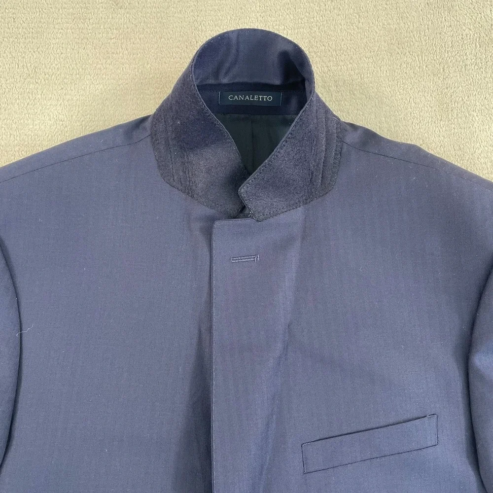 Ermenegildo Zegna Blazer Sport Coat Men 40S (Tag 38S) Navy Wool Sangria Travellr